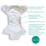 Thirsties Natural One Size Pocket Diaper (Snap Closure) *CLEARANCE*